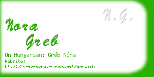 nora greb business card